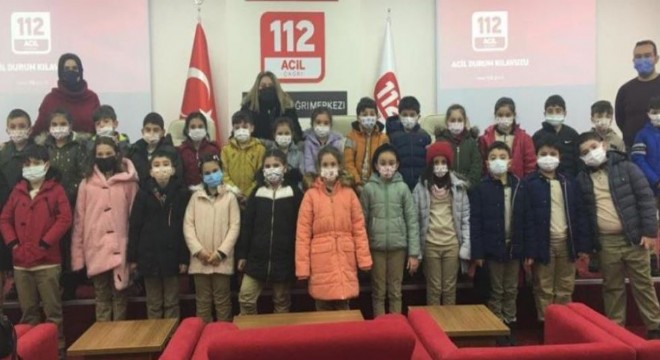 112 Acil Çağrı Merkezi ilkokul öğrencilerini ağırladı