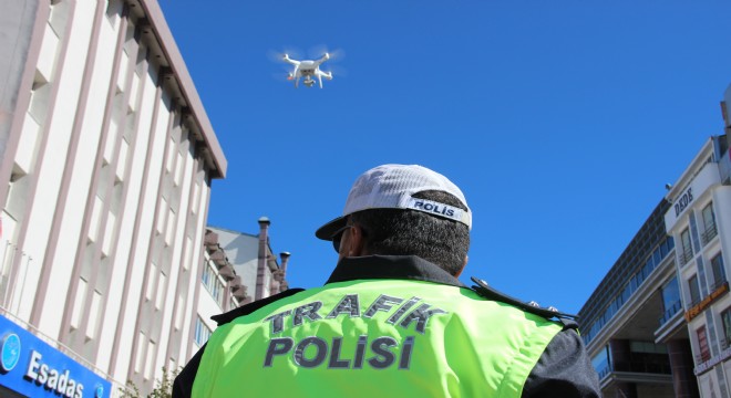 Erzurum’da drone ile trafik denetimi başladı