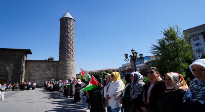 Erzurumlu kadınlardan Gazze'ye destek