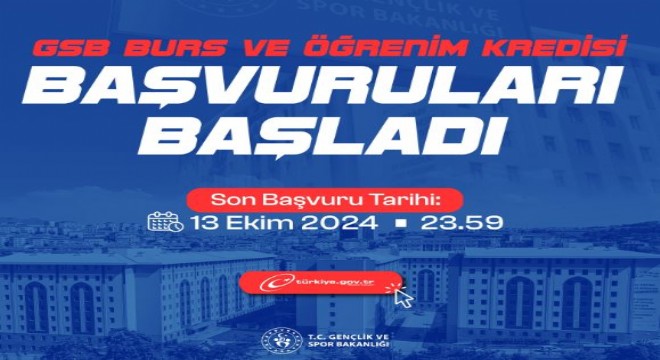 GSB Burs ve Kredi başvuruları başladı