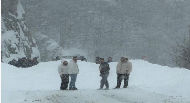 Trabzon - Bayburt karayolu Tilkibeli mevkisinde çığ