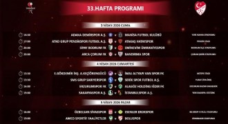 1. Lig 33 - 35. hafta maç programı belli oldu
