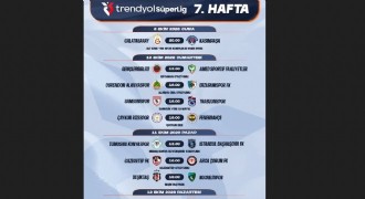 Trendyol Süper Lig 7-16. hafta programları açıklandı