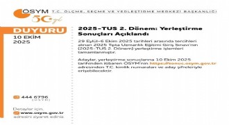 US 2. Dönem Yerleştirme Sonuçları açıklandı