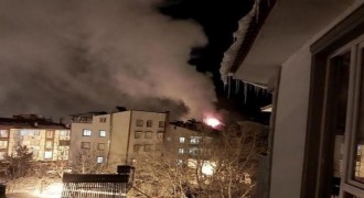 Uzundere’de çatı katı yangını